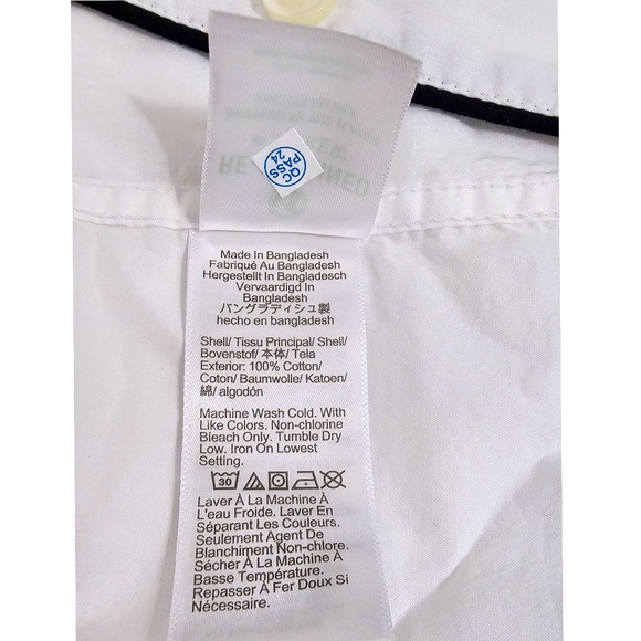 J. Crew White End on End Cotton Long Sleeve Women Pajama Set - Picture 8 of 9